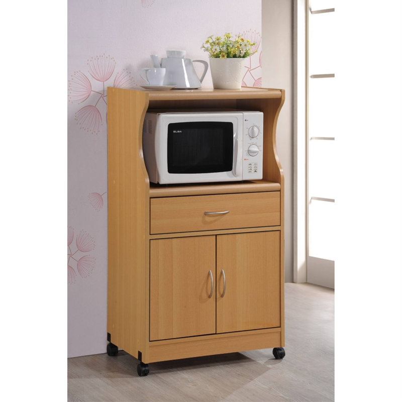 Chariot de cuisine pour four à micro-ondes , Hêtre