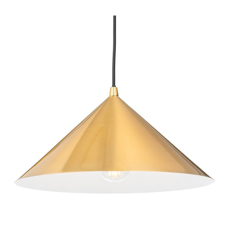1 - Light Cone Pendant, Brushed Brass