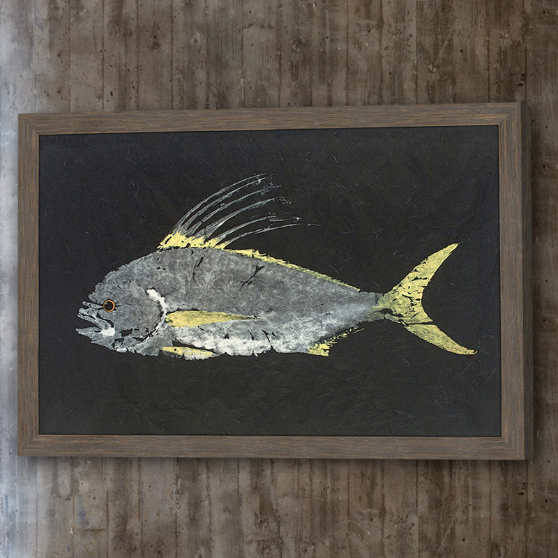 Cadre photo « roosterfish », impression sur papier, H 24 po x l 36 po x P 1,5 po, Cadre blanc