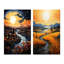 «Vangogh Village At Sunset», 2 pièces-1303132600-1303132601