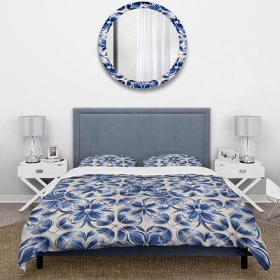 Ensemble de housse de couette à motif victorien Cobalt