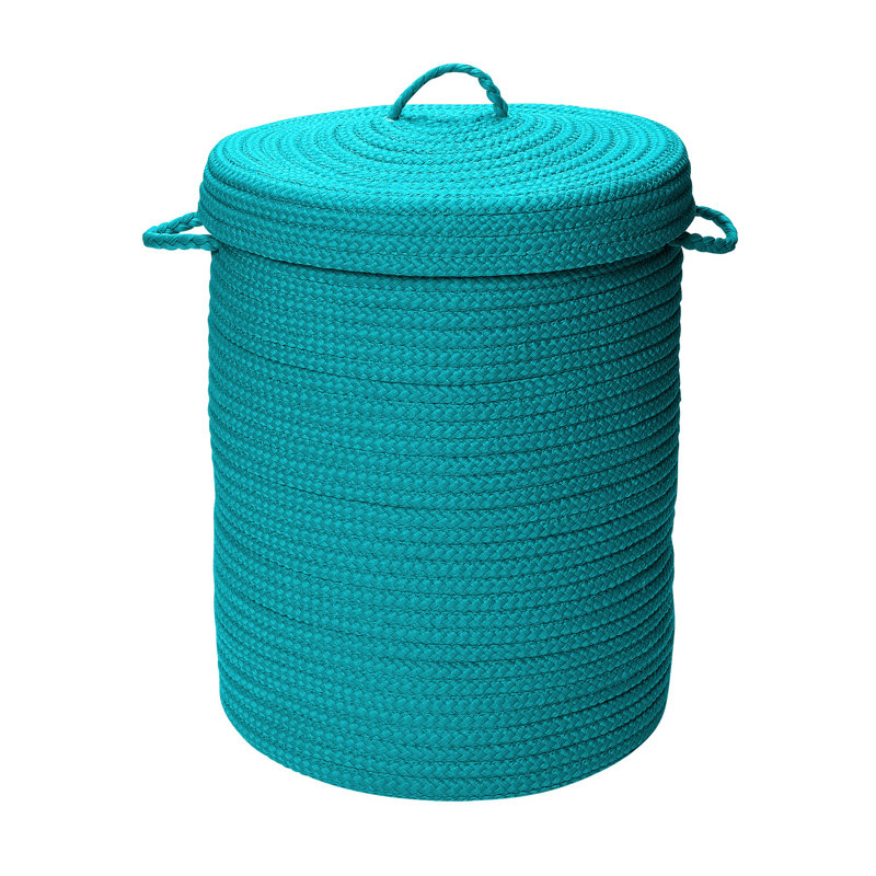 Panier à linge Manor, Grand format : H 30 po x l 18 po x P 18 po, Turquoise texturé