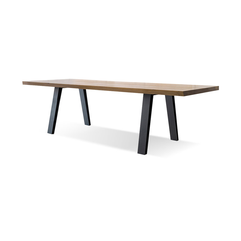Table de conférence rectangulaire en bois massif noyer, H 29,53 po x L 78,74 po x l 31,5 po