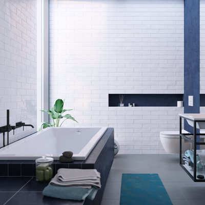 Baignoire à encastrer réversible Voltaire 66 po x 36 po