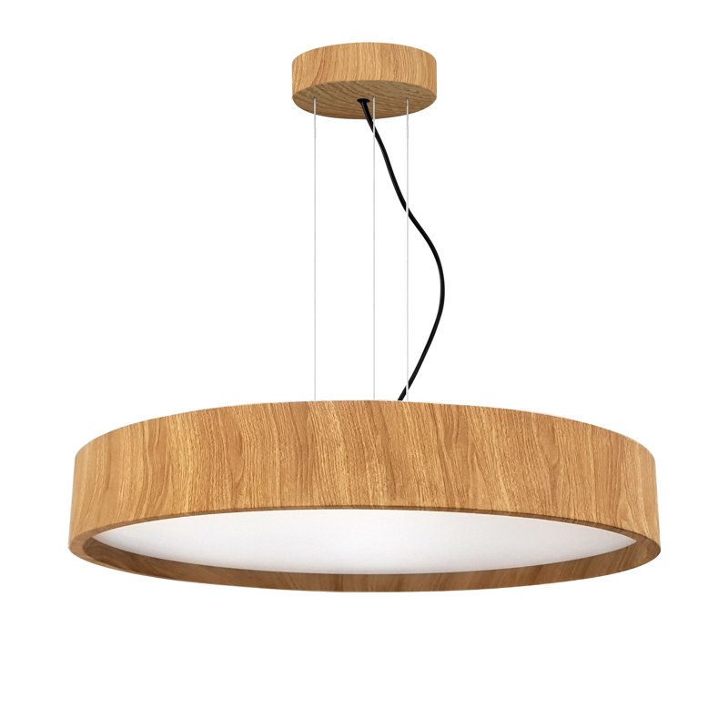 Griffen 1 - Light Walnut LED Drum Pendant