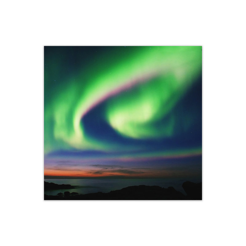 The Northern Lights 2 by Nur Mut - Print, 50 cm H x 50 cm W