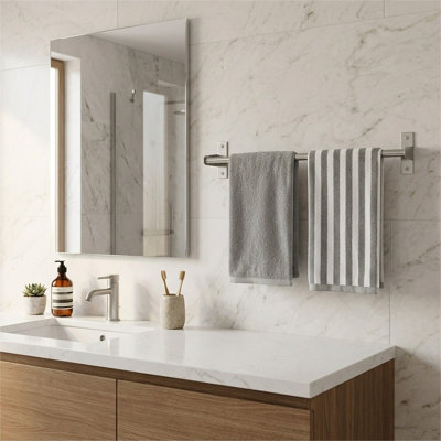 Paquet de 2 porte-serviettes de 20 po pour porte-serviettes antirouille pour salle de bain, support mural robuste pour porte-serviettes