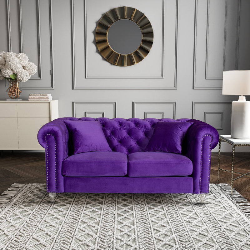 Laurinburg Seater Upholstered Sofa, Navy Blue, 3