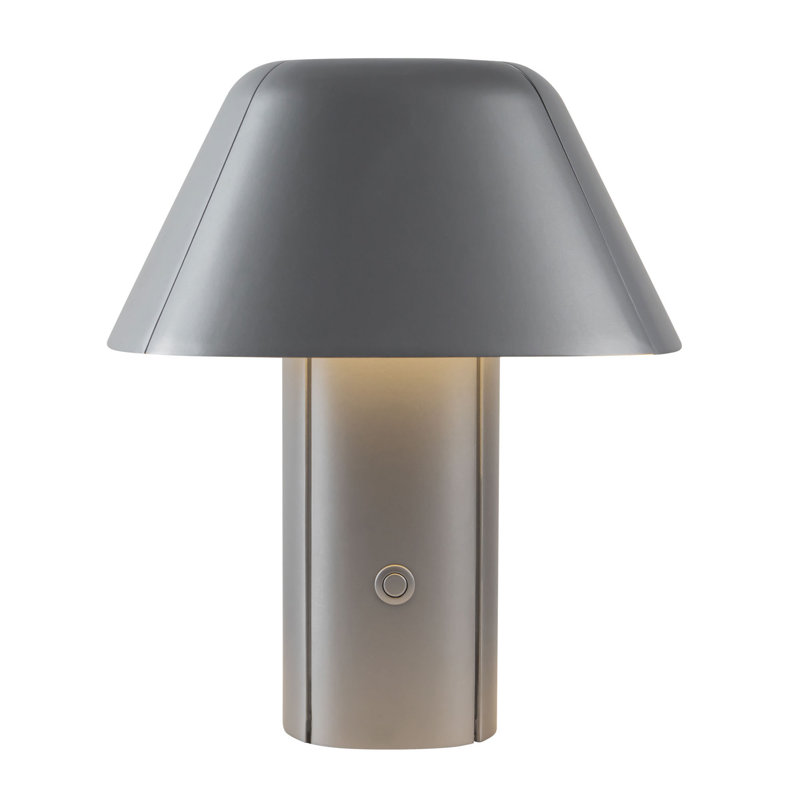 Folio 10-in Black dimmable LED Table Lamp, Space Gray