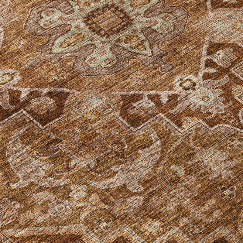 Tapis intérieur / extérieur lavable à la machine Arline ACN2165 Global, Rond 8 pi