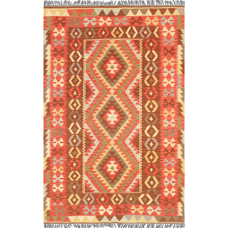 Nedjalko Southwestern Area Rug in Multi Red