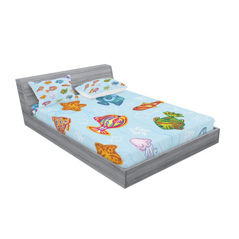 Microfiber Sheet Set, Queen Sheet Set with Fitted Sheet