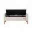 Banc de chambre rembourré avec tissu bouclé