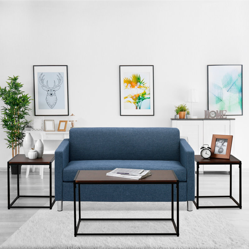 Anzavia Open Coffee Table, Dark Walnut