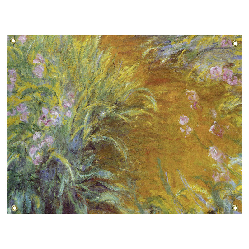 Le chemin des iris Ã  travers la tapisserie Mane, H 60,5 po x l 51,5 po
