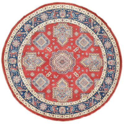Tapis tribal de style Kazak 8 pi 11 po x 8 pi 9 po