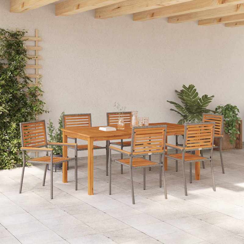Garden Dining Set, Grey