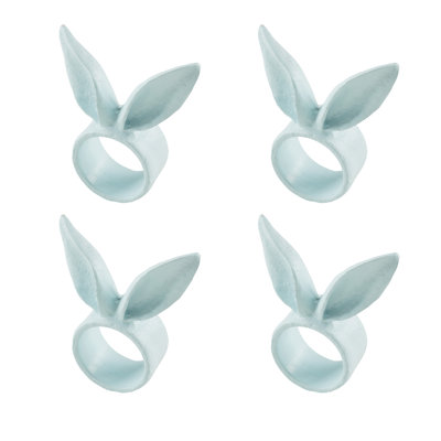 Bunny Ears Resin Decorative Napkin Rings, Set Of 4