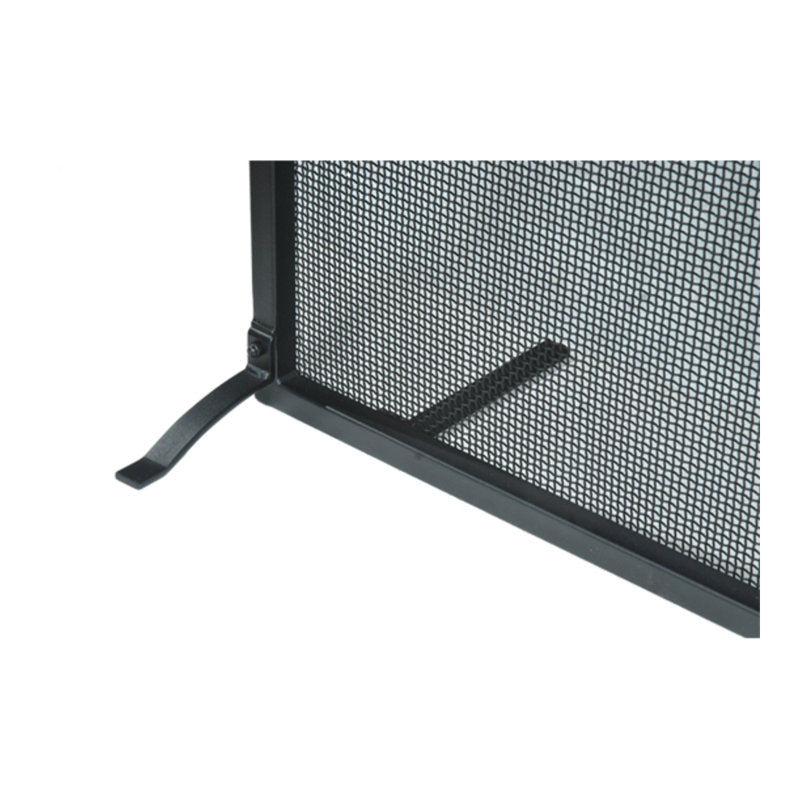 Prime 1 Panel Steel Fireplace Screen, 42.5" H x 41" W x 15" D