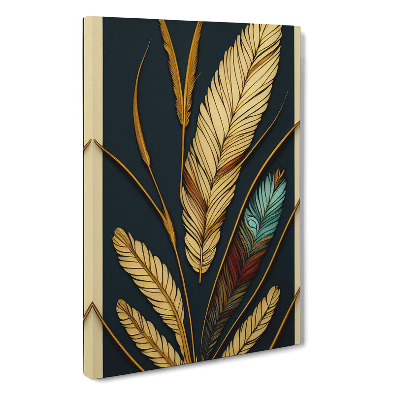 Stunning Feathers - Wrapped Canvas, 50cm H x 35cm W x 3cm D