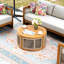 Outdoor Round Solid Wood Side Table-845829829