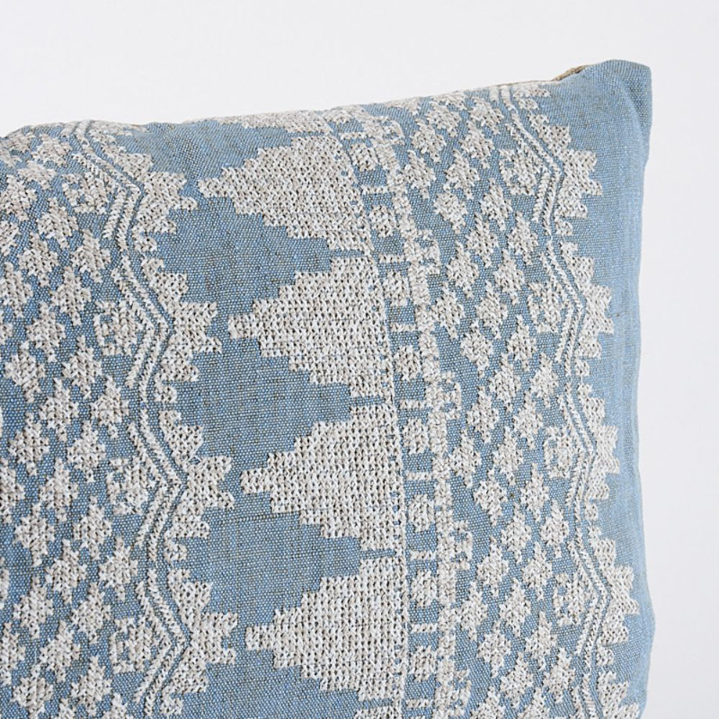 Wentworth Embroidery Pillow, Chambray
