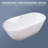 59'' x 29.5'' Freestanding Soaking Acrylic Bathtub