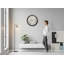 Horloge murale, ronde, 30 po, grande horloge murale, brun, transitionnel