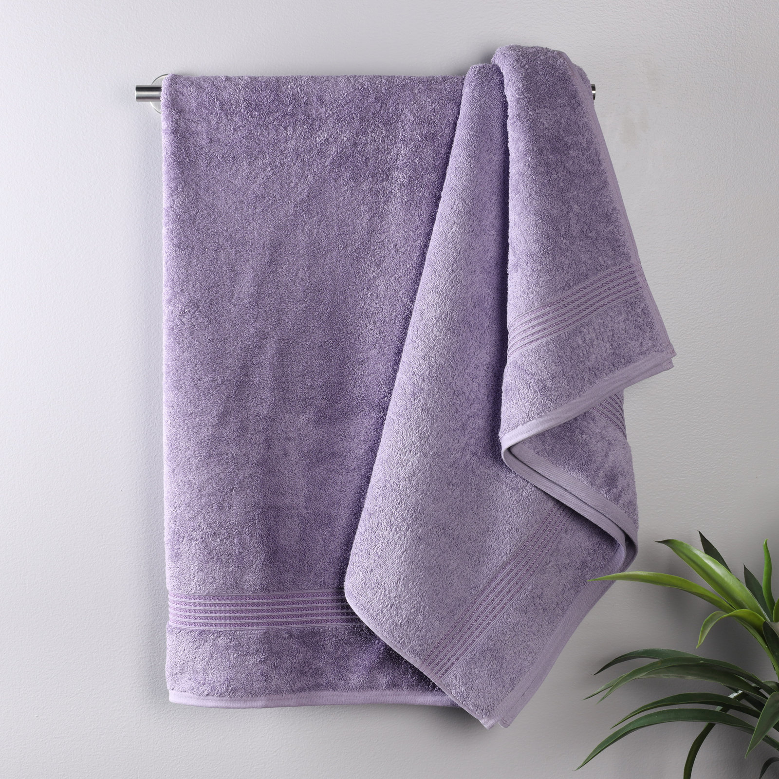 Oleg Egyptian Cotton Bath Sheet Set, Royal Purple, Bath Towels - 2 Pack