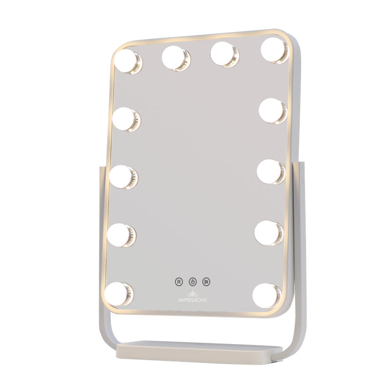 Contour Tri-Tone LED Makeup Mirror with Touch Sensor,360 Degree Swivel Mirror with 7X Magnification, White