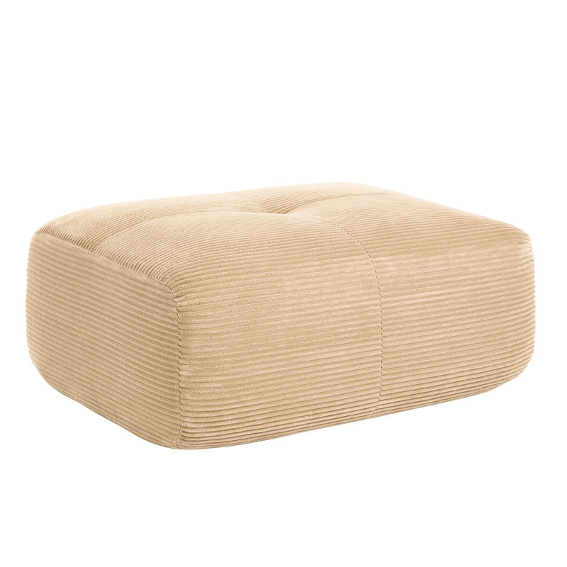 Velours côtelé de chameau et coin avec coussins, aucun assemblage requis, accoudoir incurvé, ergonomique multi-angle réglable, siège en éponge haute résilience 32D, siège et repose-pieds élargis, profondeur de 36,22 po,