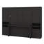 Grand lit escamotable mural avec placard, tiroirs et tablettes