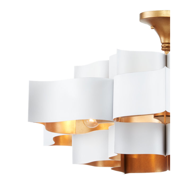 Grand Lotus 6 - Light Dimmable Geometric Chandelier