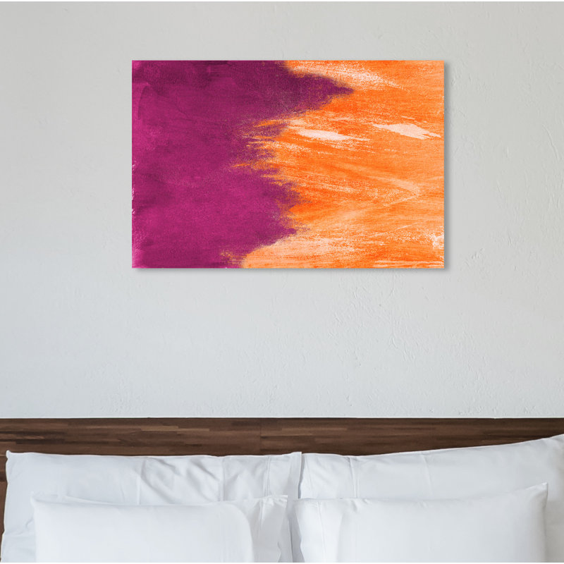 Impression orange light symphony, H 10 po x l 15 po x P 0,5 po, Toile
