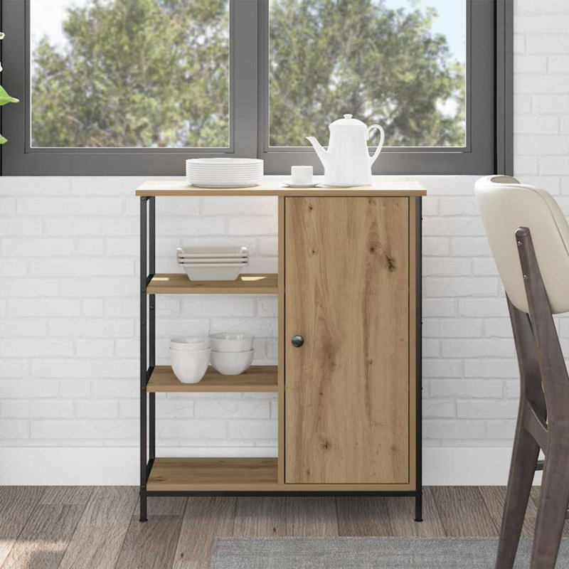 Sideboard 70X30x80 Cm Engineered Wood, Artisan Oak