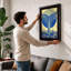 Whale Tail Rising Japandi 1 Piece Single Picture Frame Wall Art-136630826-136630831
