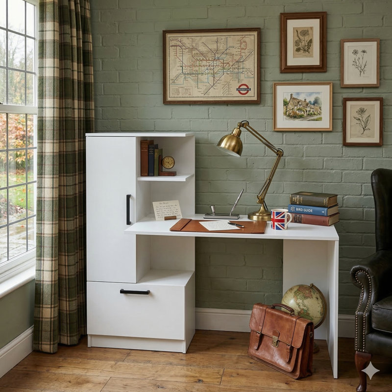 Computer Desk, White
