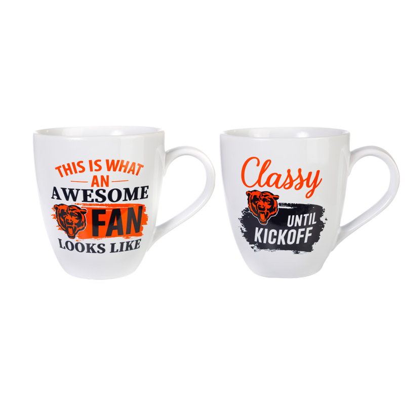 Ensemble de 2 tasses à café NFL, Chicago Bears