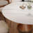 5 - Piece Mid-Century Round Pedestal Kitchen Dining Table Set With 4 Upholstered Chairs-463242854-441866751