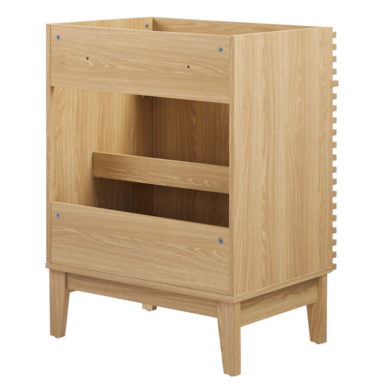 Render 23.5" Single Bathroom Vanity Base Only, Oak