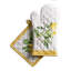 Gant de cuisine + manique 100 % coton Maison d'Hermine Limoncello - 7,5 po x 13 po et 8 po x 8 po