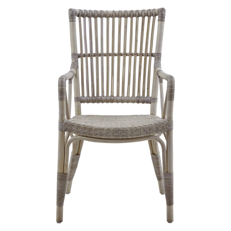 Piano Rattan Dining Armchair, Taupe