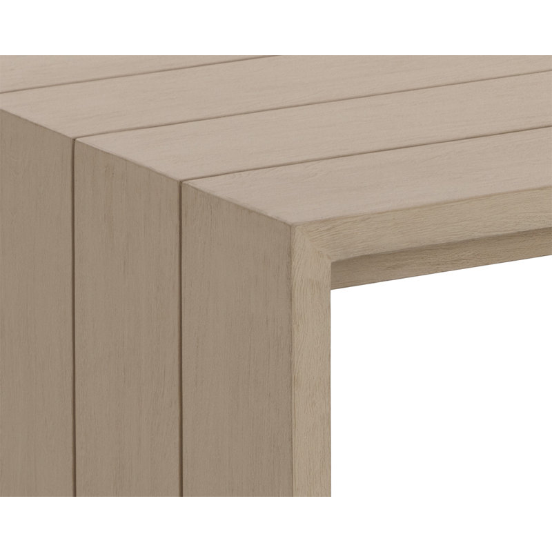 Brown Rectangular Teak Outdoor Coffee Table