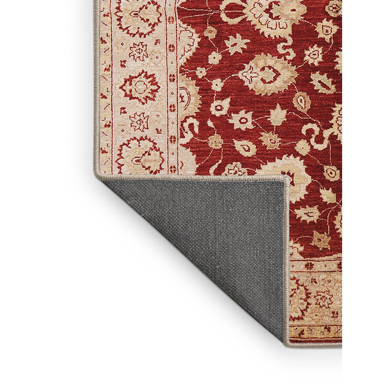 Tapis beige / rouge Besly, Rectangle 6 pi x 9 pi