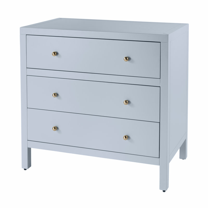 Commode 3 tiroirs Celine, Bleu clair