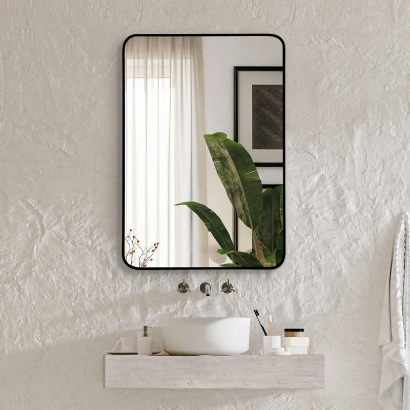 Miroir de salle de bain 22x30, Noir, 30,02 po x 22,02 po