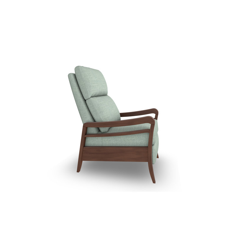 Modern High Leg Recliner, Dark Walnut, Capri