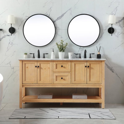 Ensemble de meuble-lavabo double 60 po Bonsai