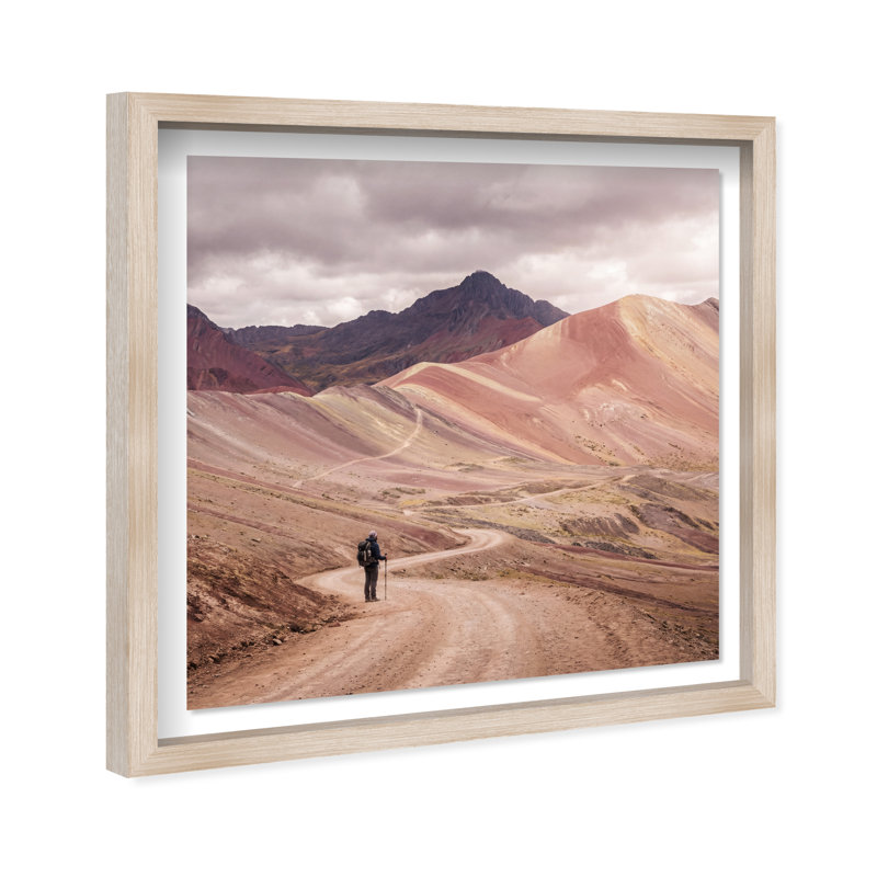 On My Way Print by Oliver Gal, 13.5" H x 13.5" W, Natural Oak Shadowbox
