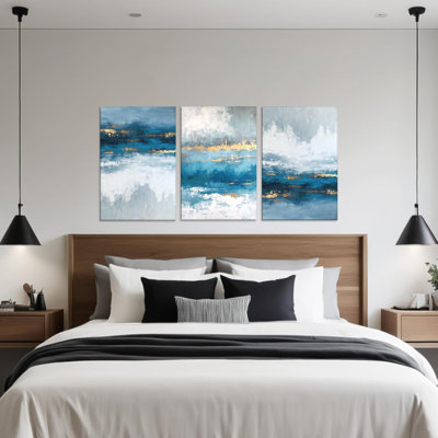 Abstrait, art mural sur toile 3 pièces